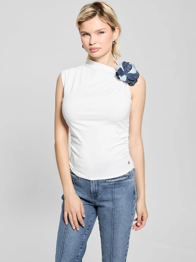 Eco Ariane Flower Accent Top