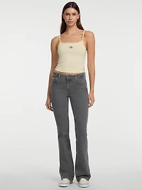 Embroidered Star Crop Top