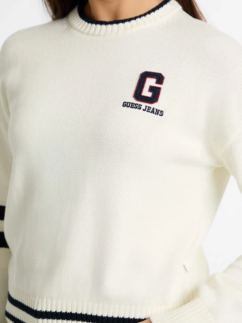 Crewneck Patch Sweater