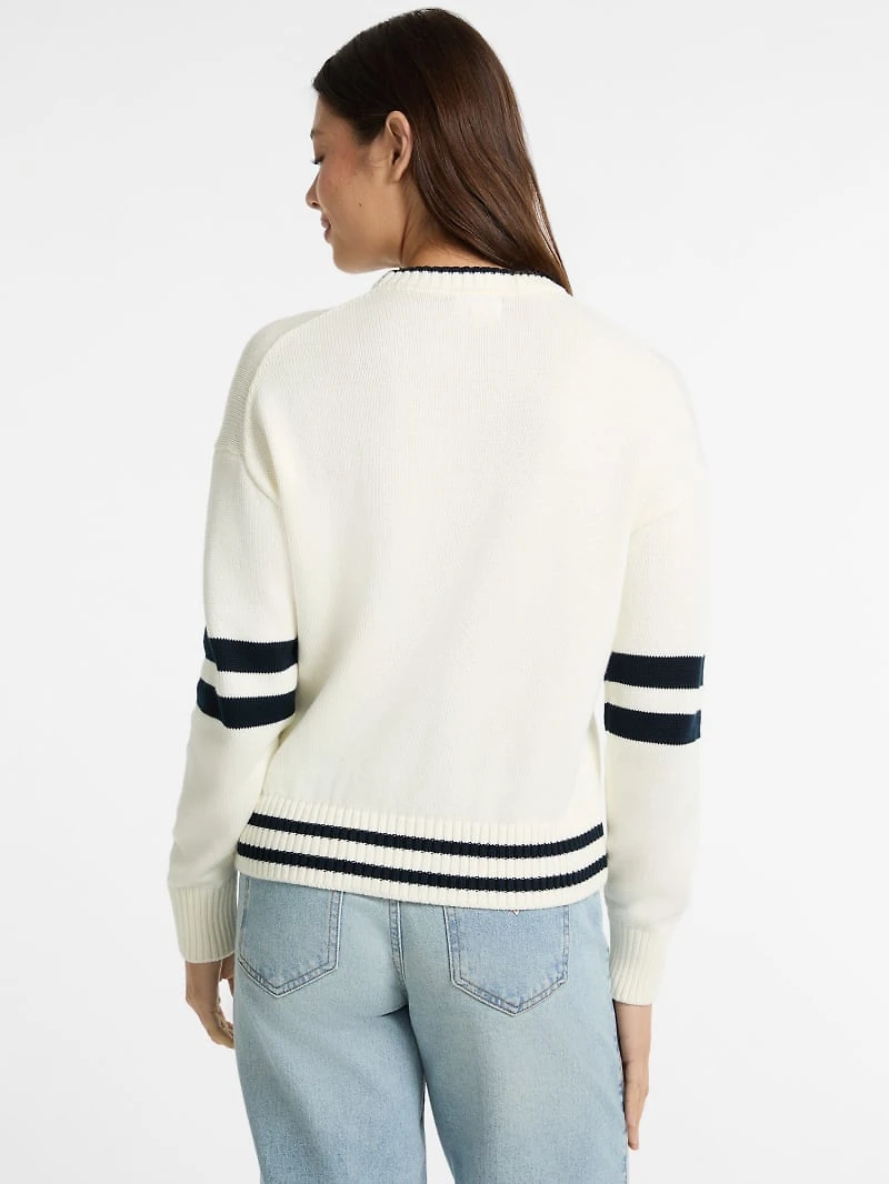 Crewneck Patch Sweater