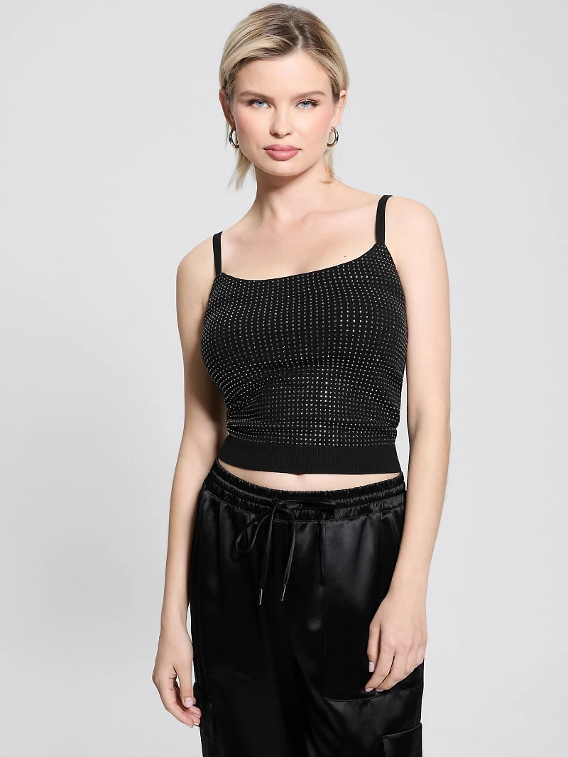 Khloe Rhinestone Sweater Tank