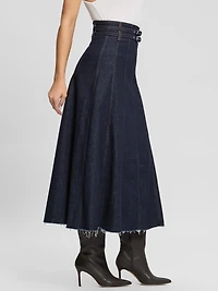 Pam Belted Midi Denim Skirt