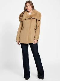 Lilia Faux-Fur Collar Coat