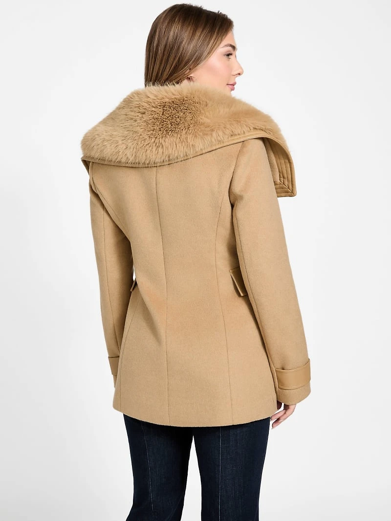 Lilia Faux-Fur Collar Coat