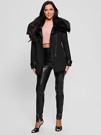 Lilia Faux-Fur Collar Coat