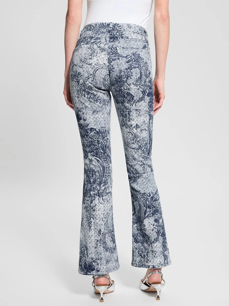 Printed Sexy Flare Jeans
