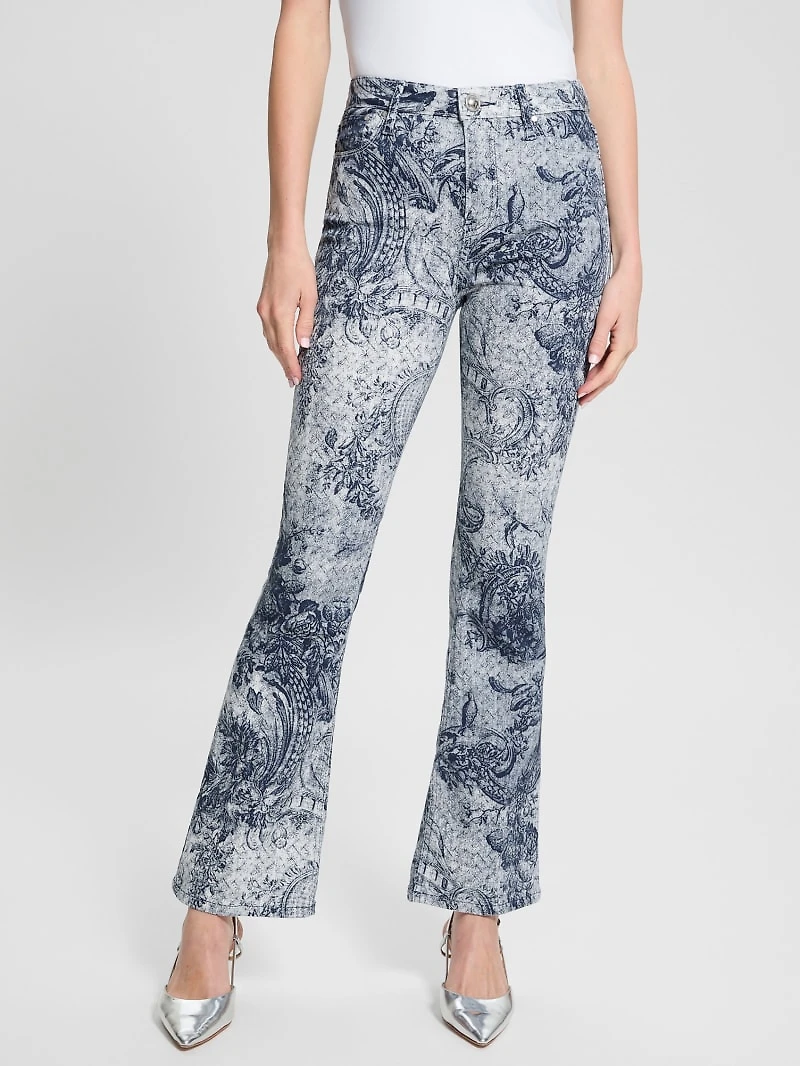Printed Sexy Flare Jeans
