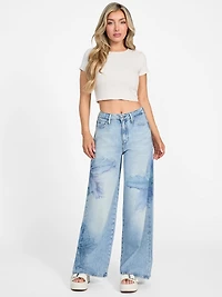 Eco Bellflower Floral Wide Leg Jeans