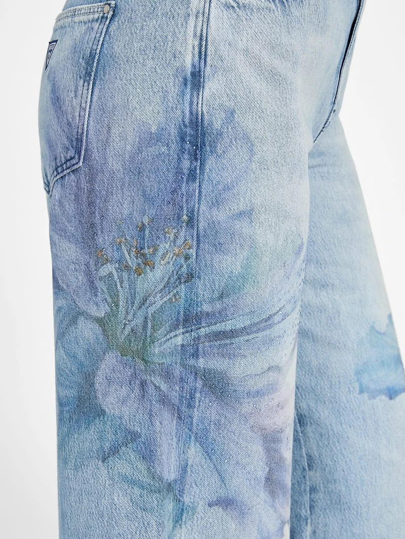 Eco Bellflower Floral Wide Leg Jeans