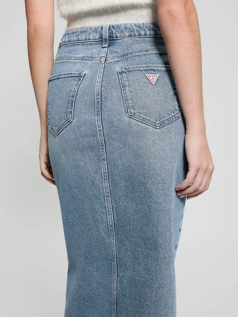 Eco Mila Midi Denim Skirt