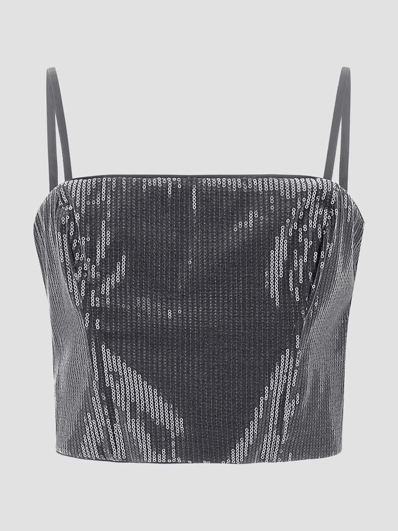 Cassia Sequined Bustier Top