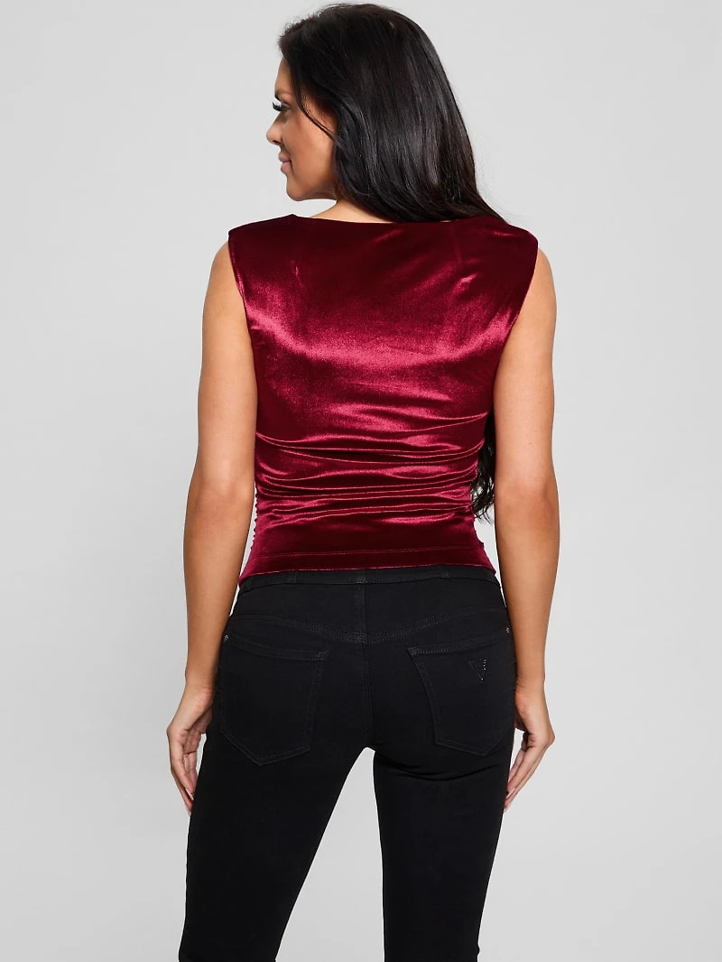Eco Janet One-Shoulder Velvet Top