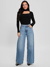 Cutout Ribbed Top