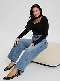 Cutout Ribbed Top