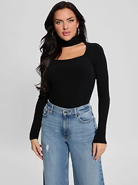 Cutout Ribbed Top