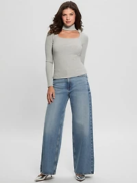 Cutout Ribbed Top