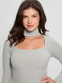 Cutout Ribbed Top