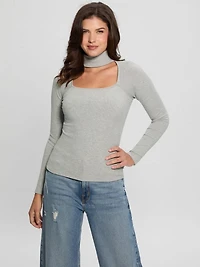 Cutout Ribbed Top