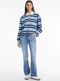 Striped Rugby Polo Shirt