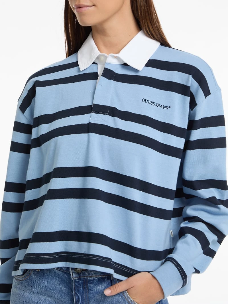 Striped Rugby Polo Shirt