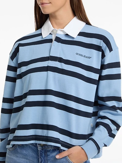 Striped Rugby Polo Shirt