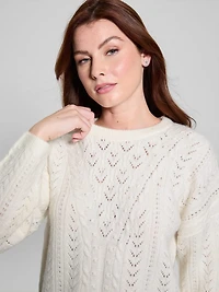 Sylvie Alpaca-Blend Pointelle Sweater