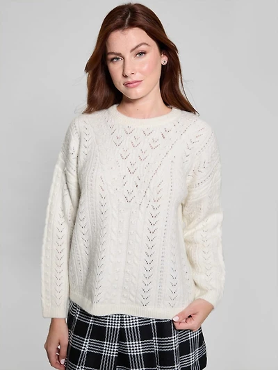 Sylvie Alpaca-Blend Pointelle Sweater