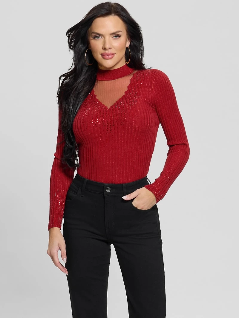 Alice Rhinestone Sweater Top