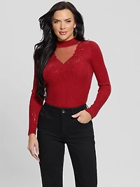 Alice Rhinestone Sweater Top