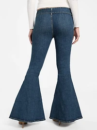 Eco Franki Belted Flare Jeans