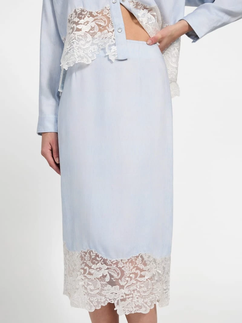 Lana Midi Lace Skirt