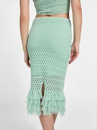 Eco Luca Fringe Hem Skirt