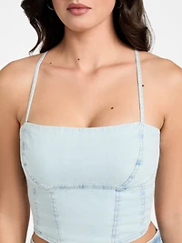 Niki Denim Crop Top