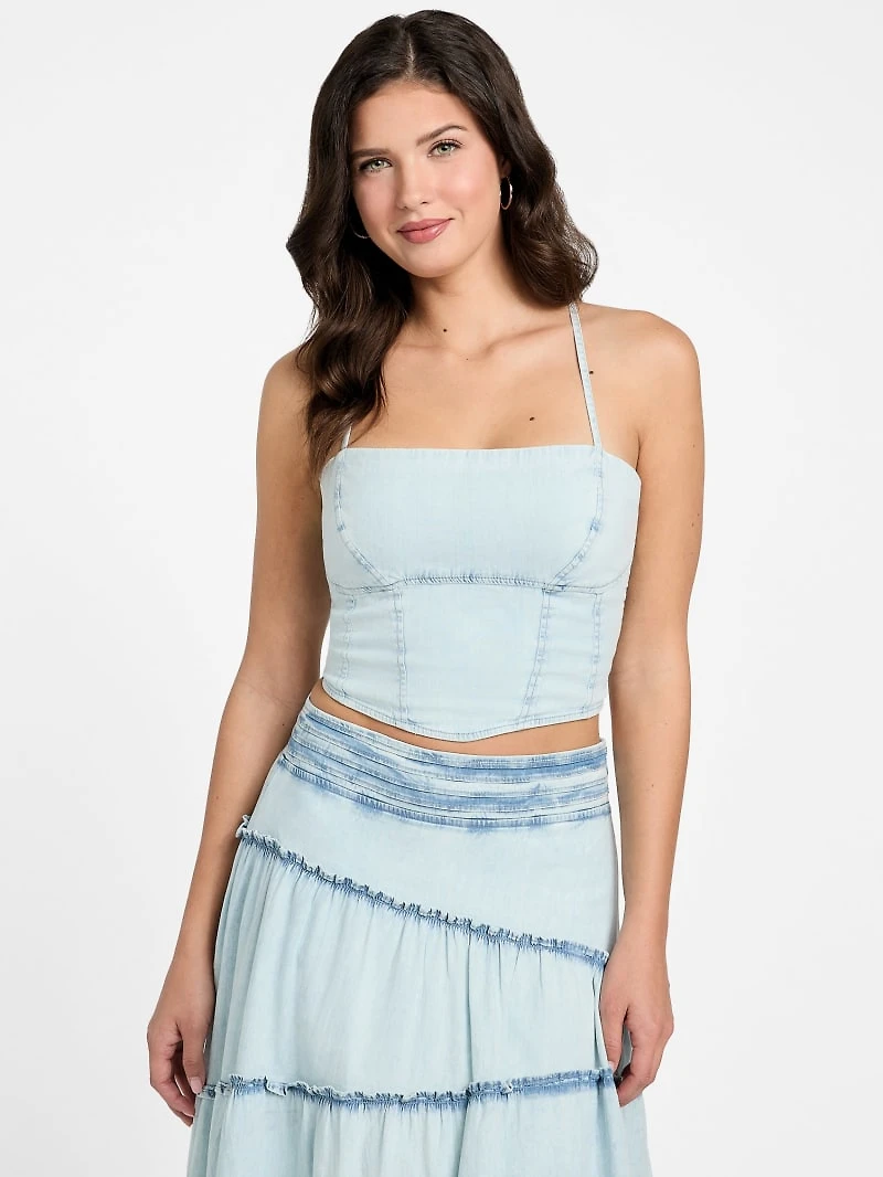 Niki Denim Crop Top