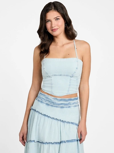 Niki Denim Crop Top
