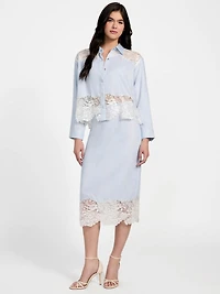 Evie Lace Denim Top