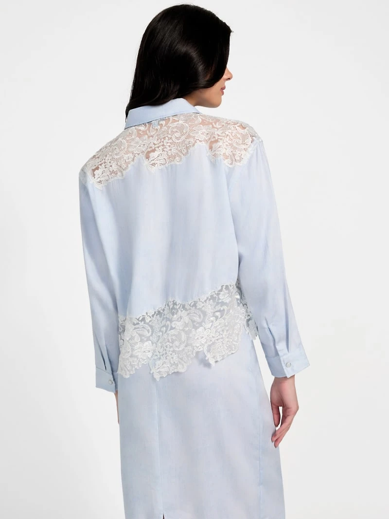 Evie Lace Denim Top