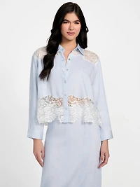 Evie Lace Denim Top