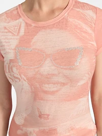 Rhinestone Sunnies Burnout Tee