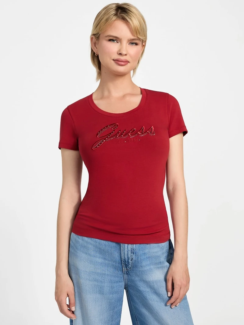 Eco Embroidered Script Logo Tee