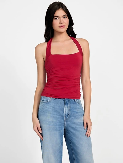 Eco Nora Halter Shirred Tank