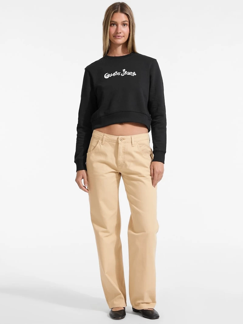 Flower Logo Cropped Sweatshirt