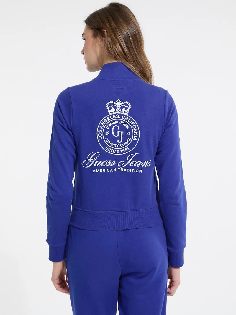 Embroidered Active Zip Sweatshirt