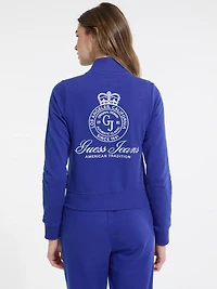 Embroidered Active Zip Sweatshirt