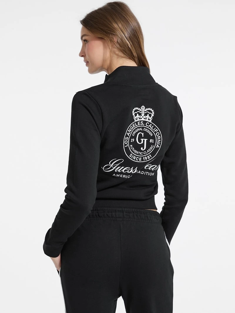Embroidered Active Zip Sweatshirt