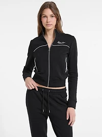 Embroidered Active Zip Sweatshirt
