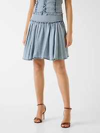 Pleated midi skirt