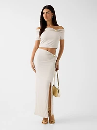 Draped pencil skirt