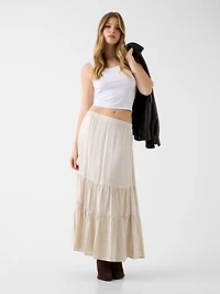 Pleated maxi skirt