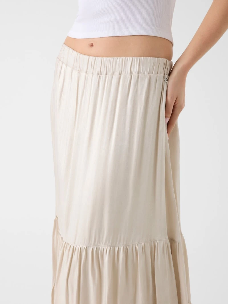 Pleated maxi skirt